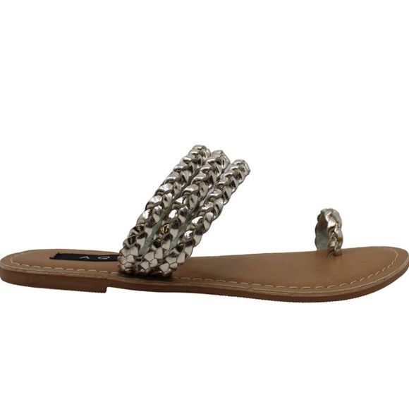 Aqua Slay Fabric Open Toe Casual Strappy Sandals - Picture 3 of 9